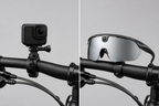 Side by side comparison of a bike camera mount and camera glasses